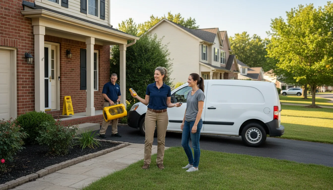 Residential water damage restoration in Seminary, MS